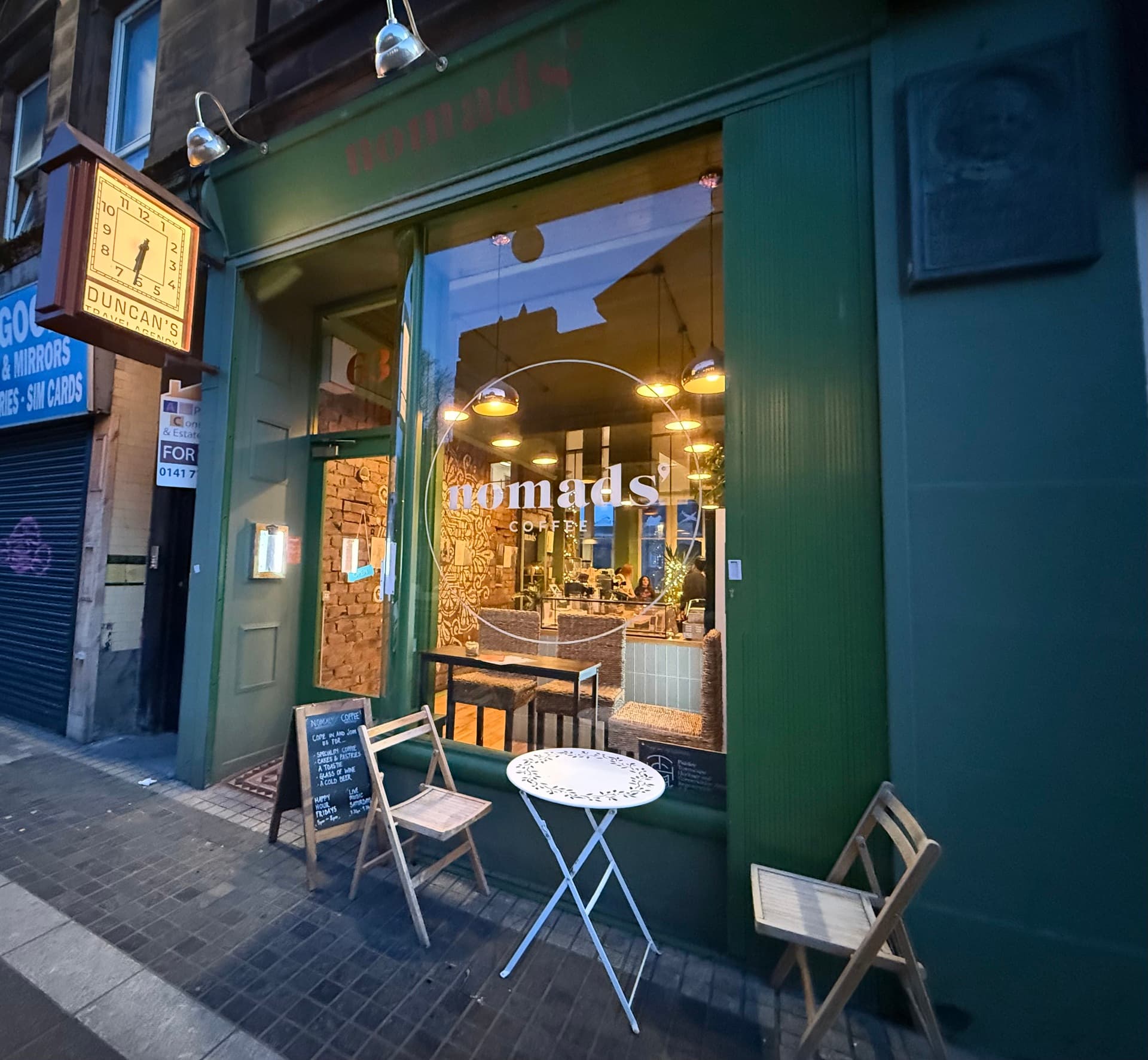 Free live music every Saturday night at Nomads Coffee Shop, Paisley