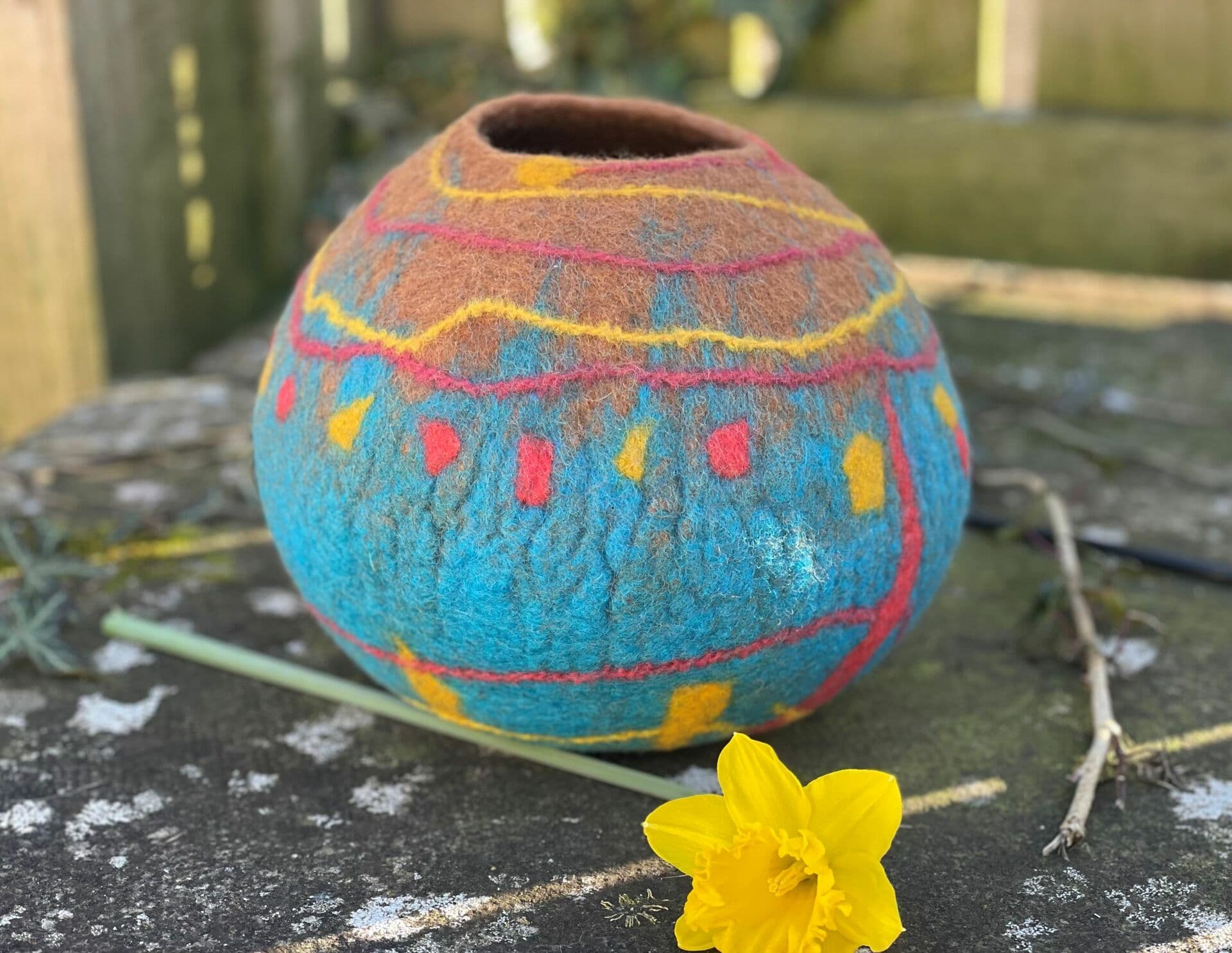 Colourful Felted Vessels