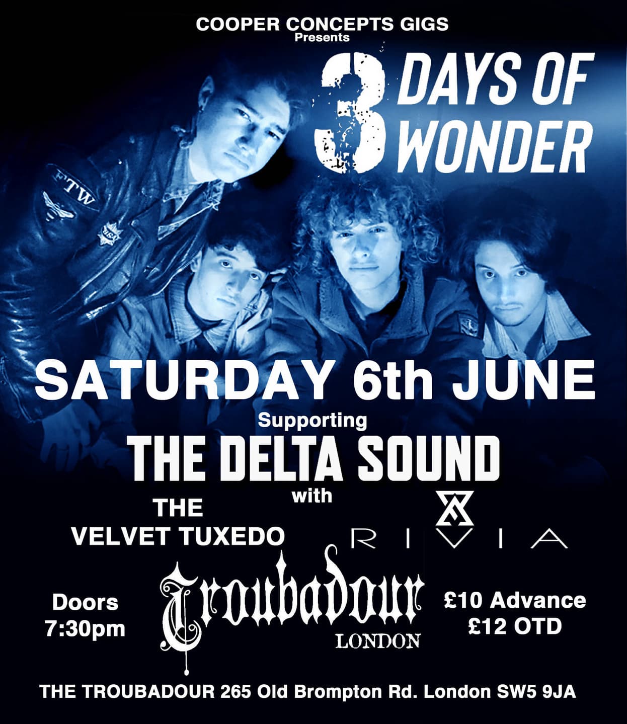 3 Days of Wonder supporting The Delta Sound