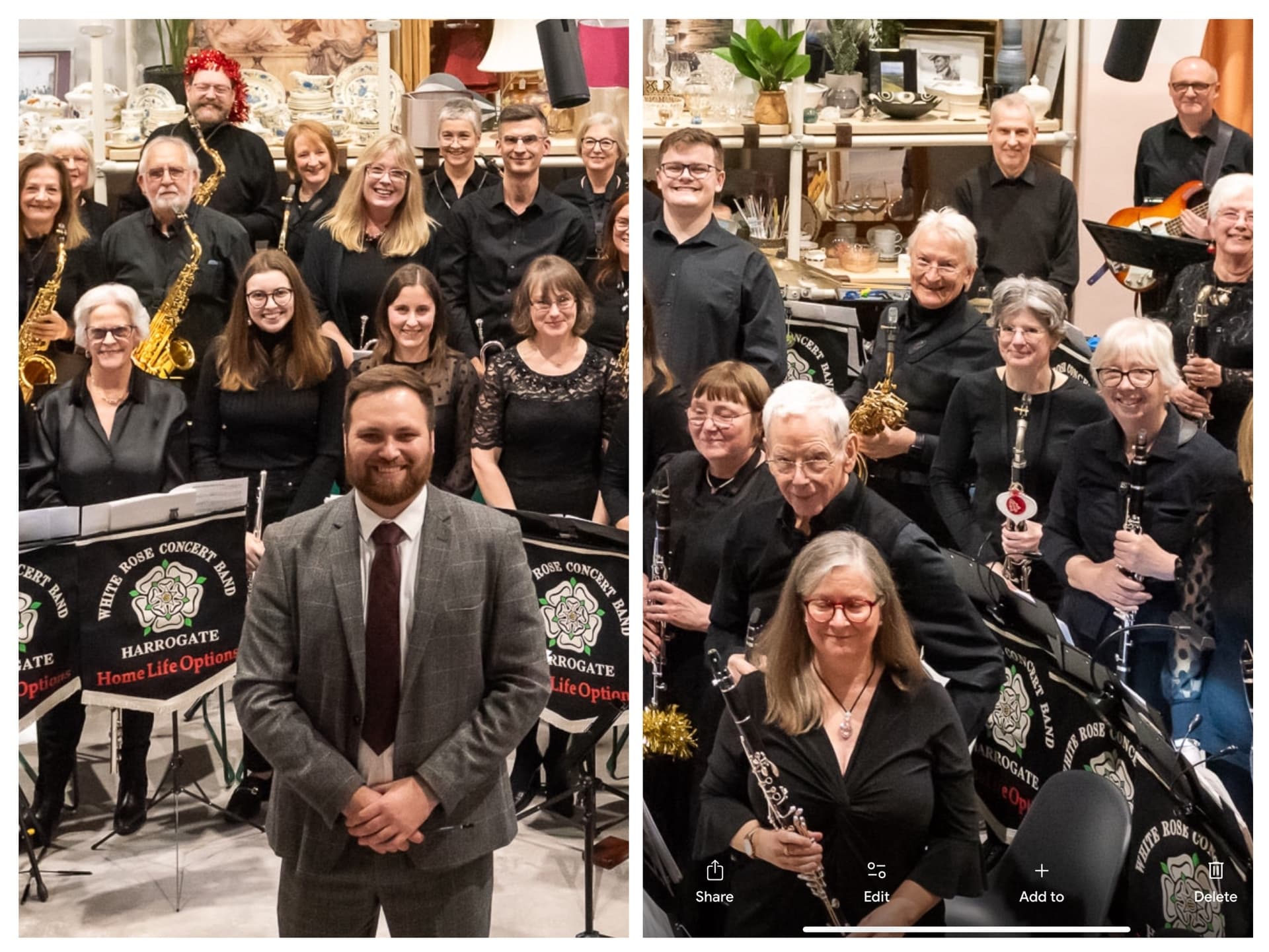 White Rose Concert Band in an afternoon performance for Christmas