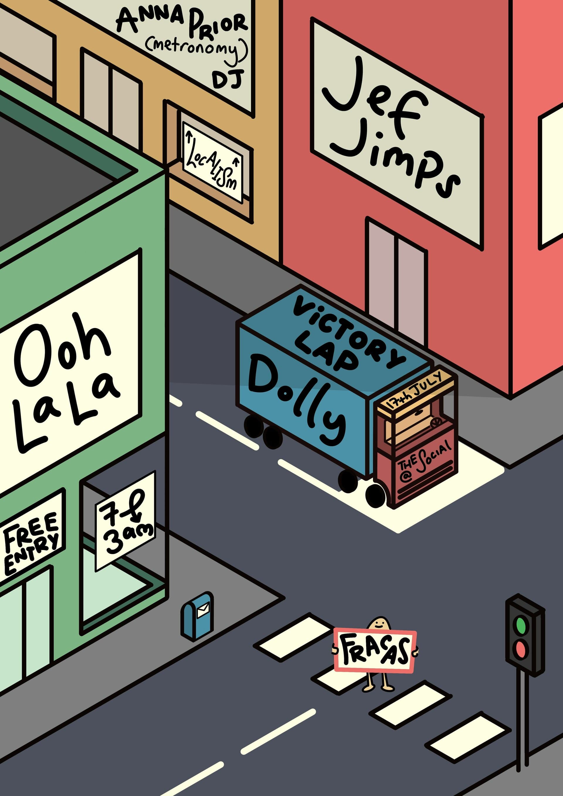 Fracas: Jeff Jimps, Ooh La La, Victory Lap, Dolly