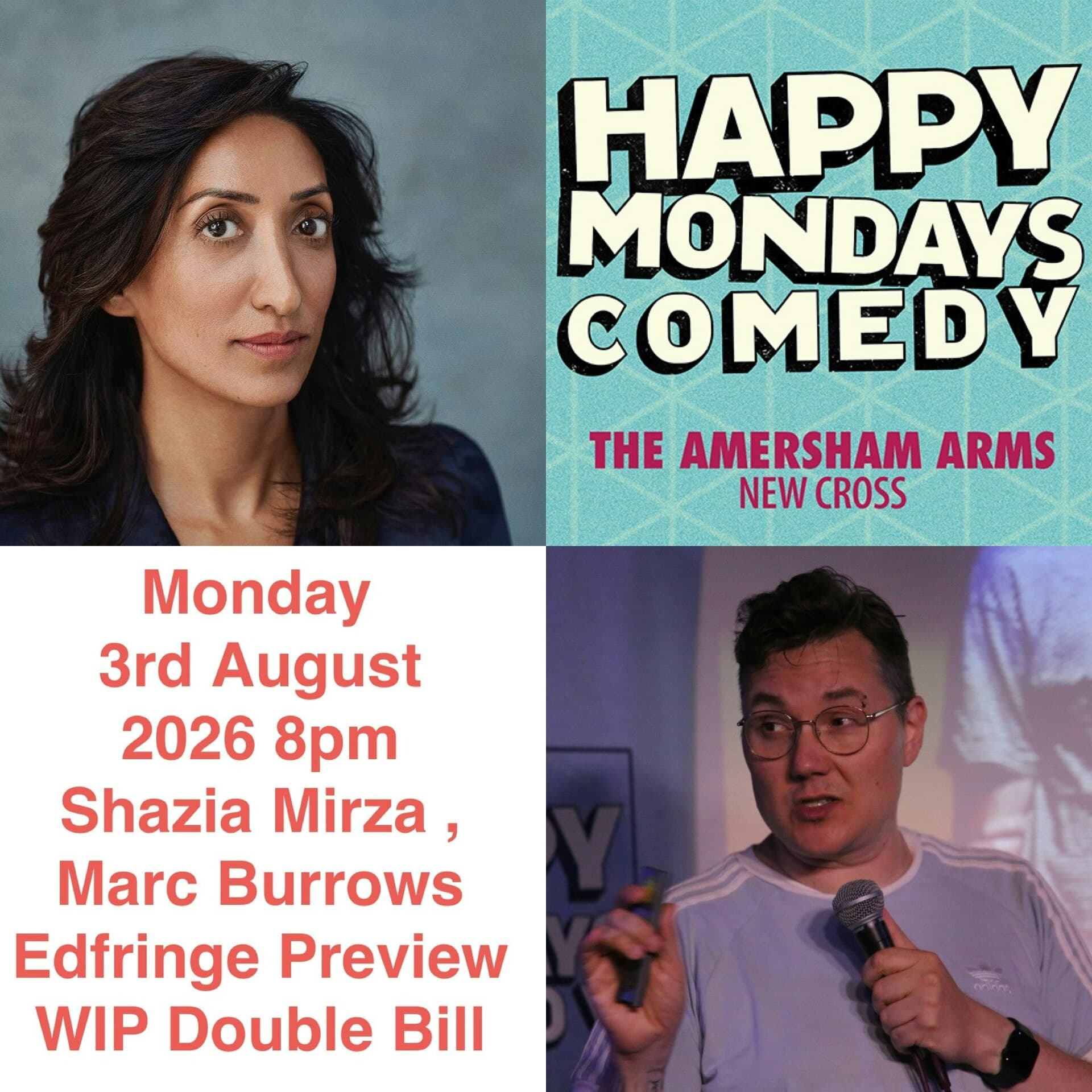 Happy Mondays Comedy @ The Amersham Arms New Cross