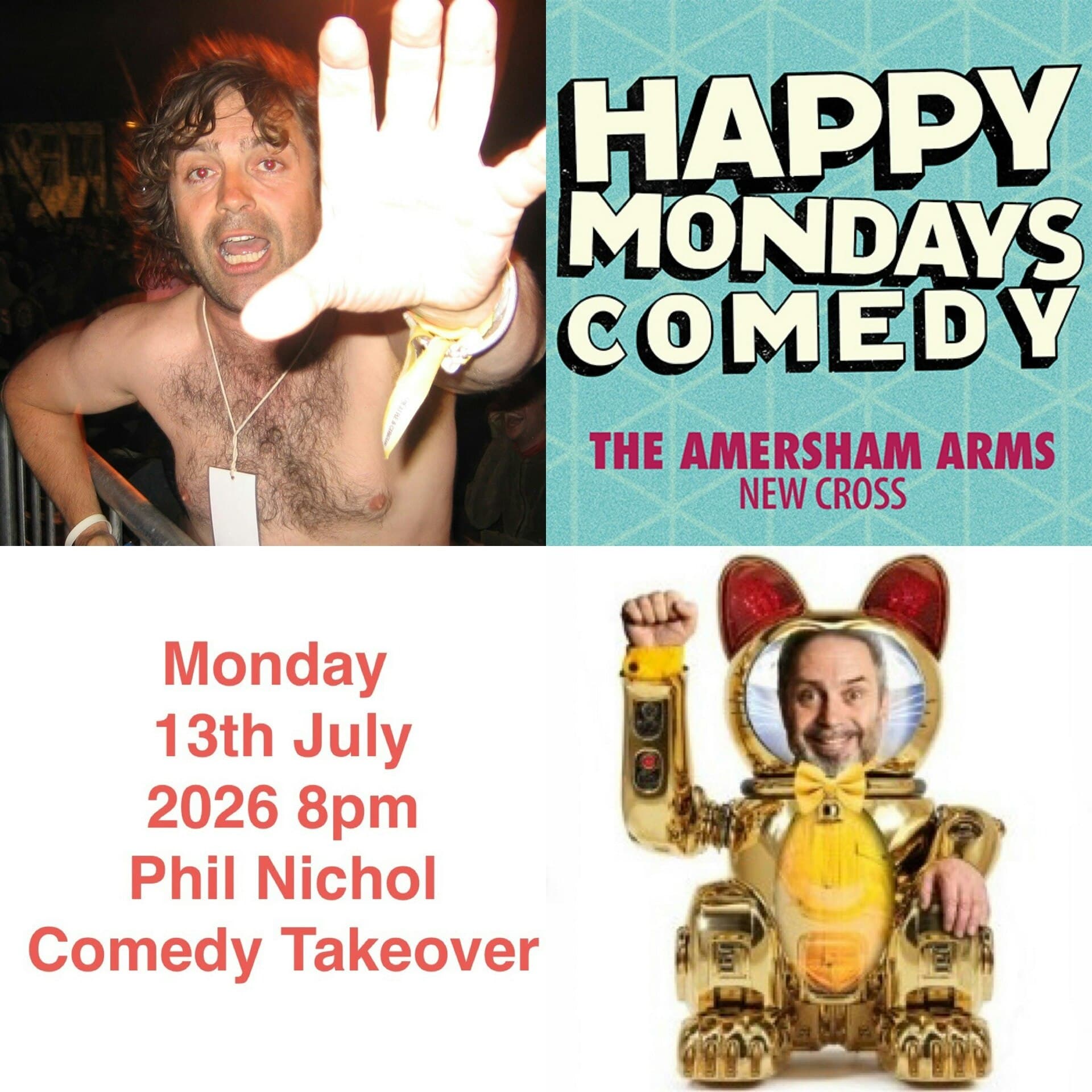 Happy Mondays Comedy Phil Nichol Comedy Takeover!!