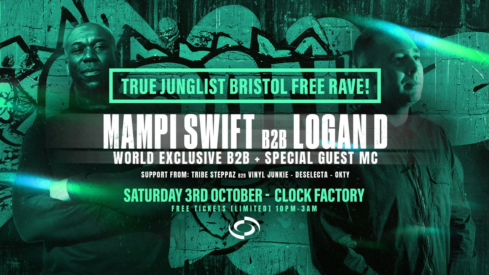 True Junglist FREE RAVE - Mampi Swift B2B Logan D