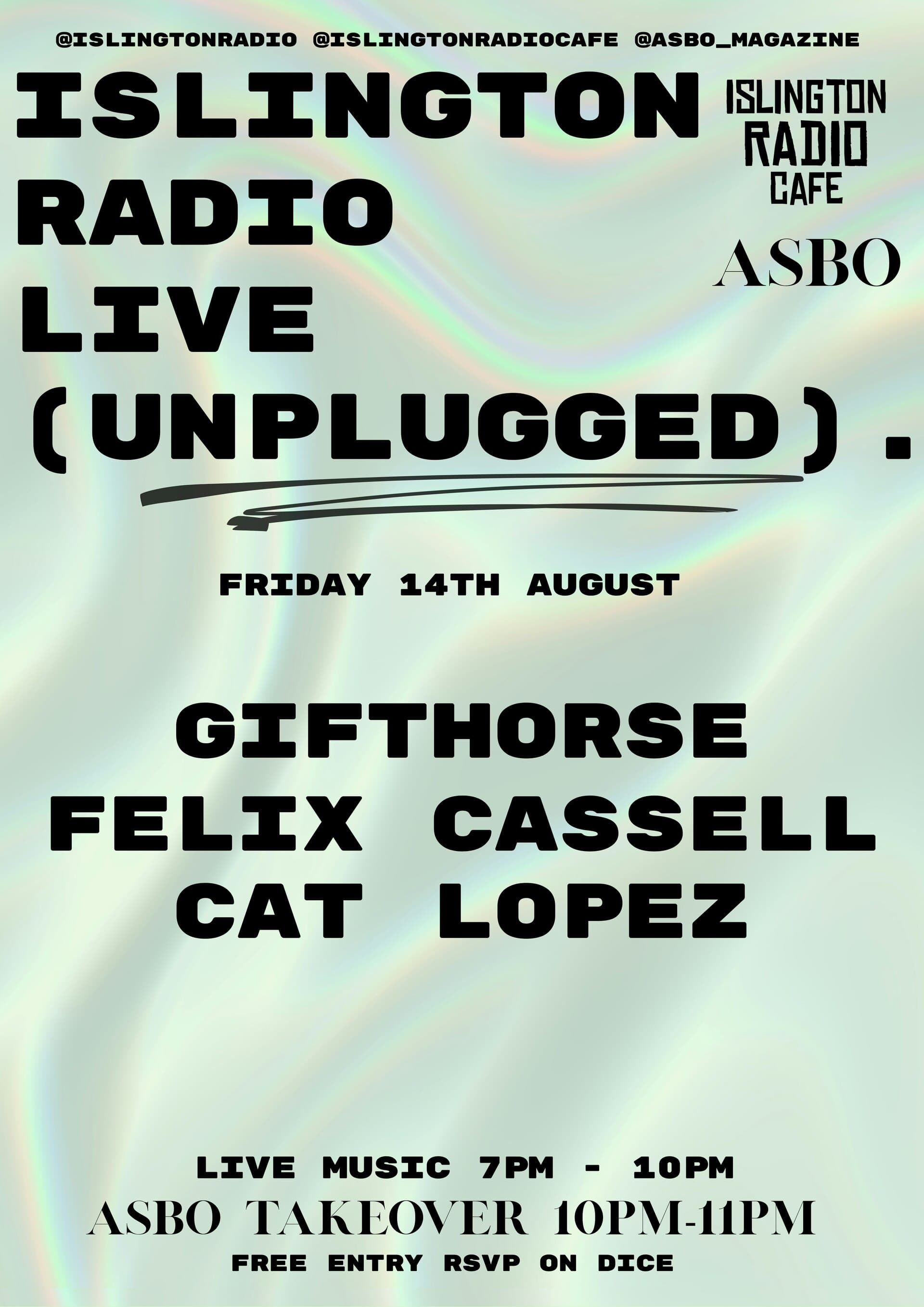 Islington Radio Live (unplugged)