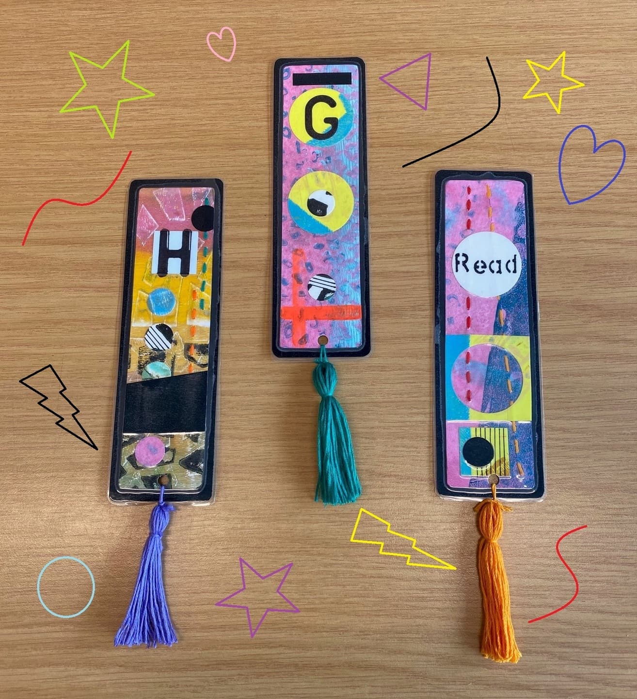 Summer Art Club: Gelli print bookmarks