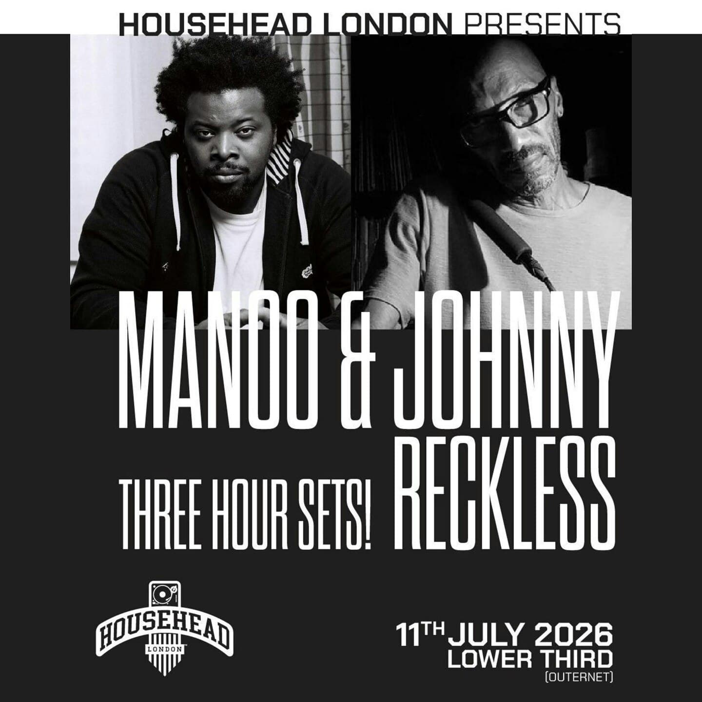 Househead Presents: Manoo, Johnny Reckless & Jade Edwards