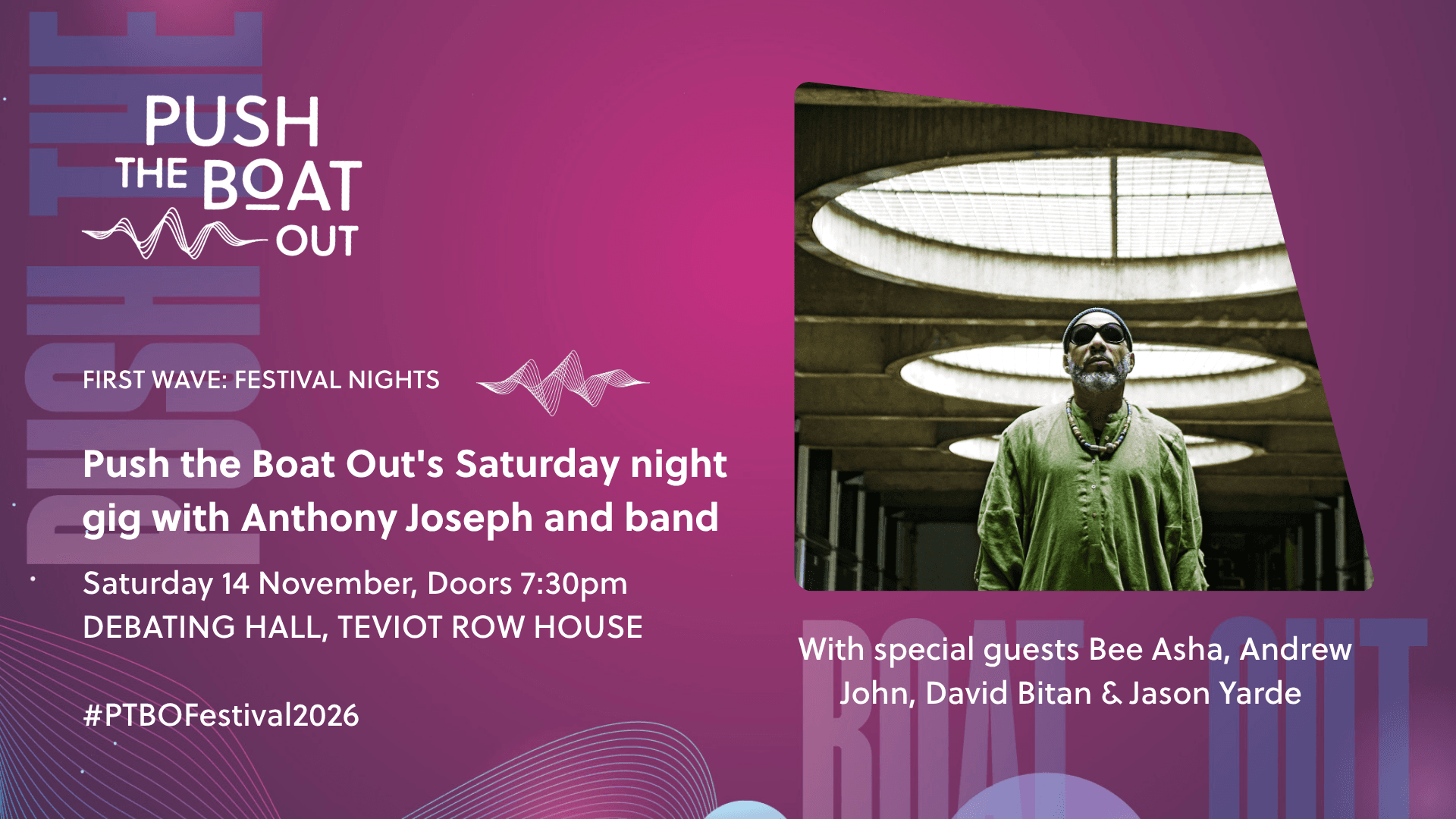 PTBO's Saturday Night Gig with Anthony Joseph