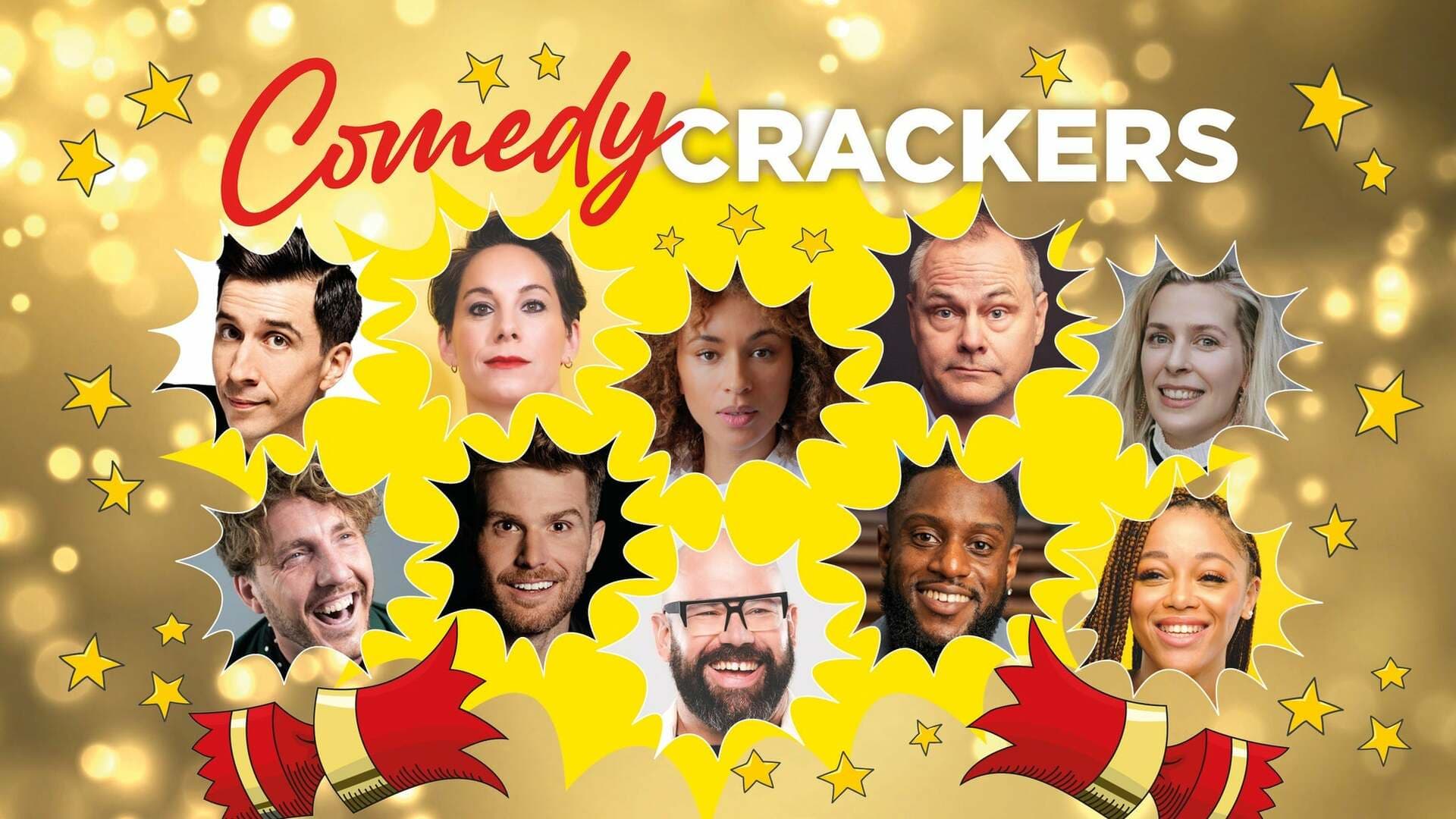 Christmas Crackers, Angela Barnes, Elliot Steel, Peter Rethinasamy, Joel Dommett, Charlie Baker