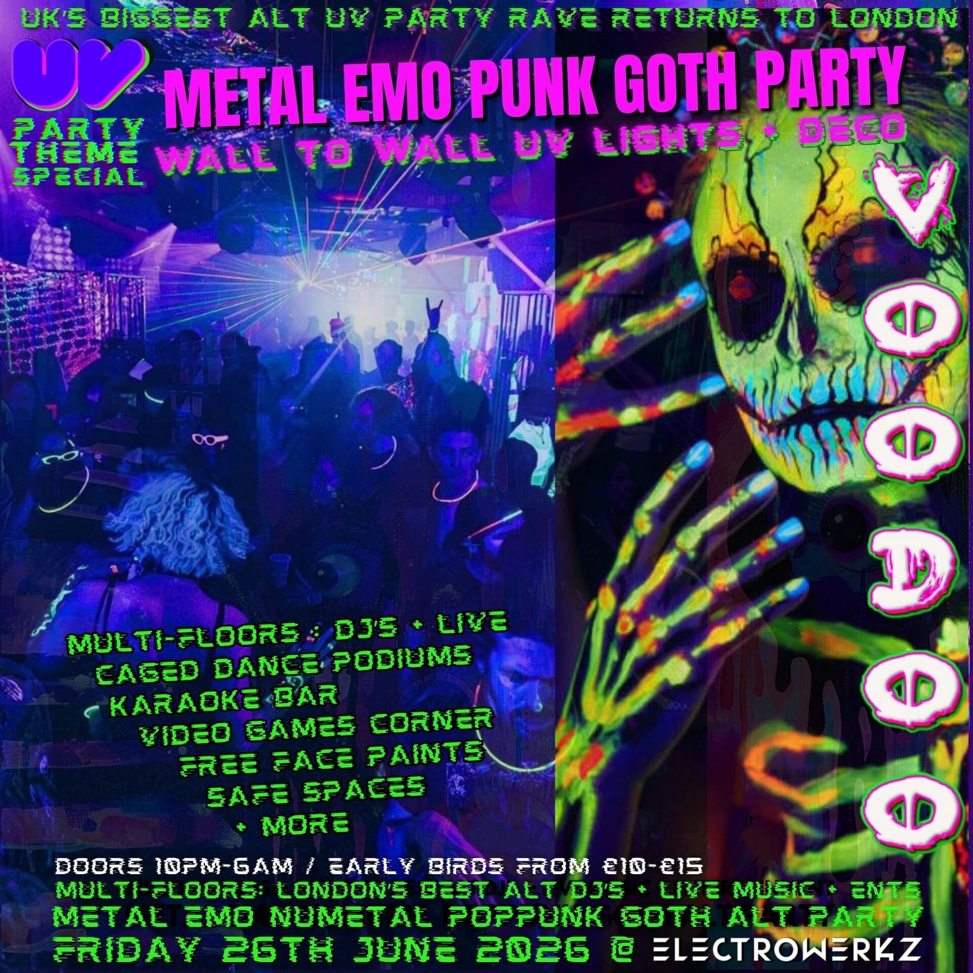Voodoo ★ London Metal Emo Punk Uv Rave Party 2026