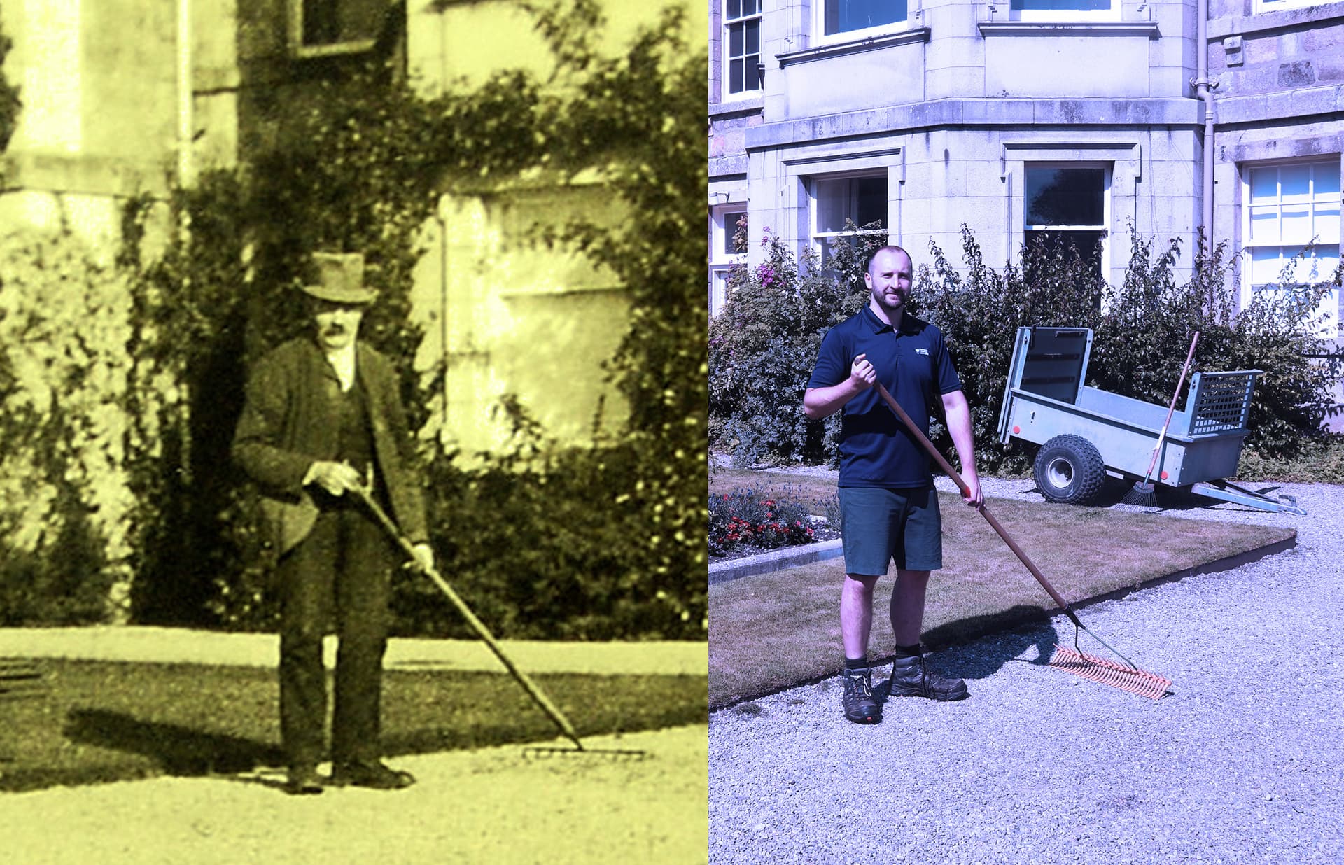 Haddo's Terrace Garden - Then & Now
