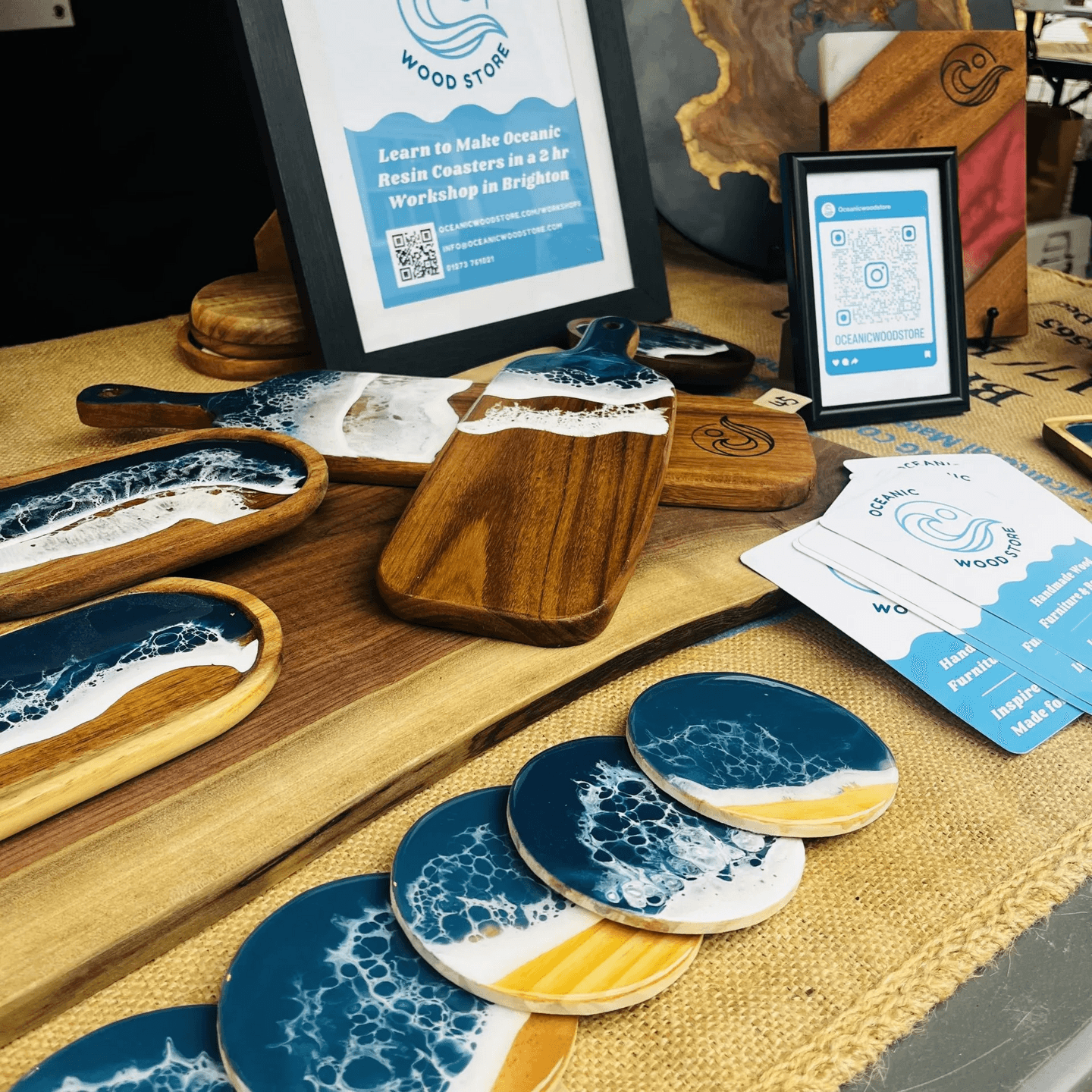 Beginner Epoxy Resin Class: Create Your Own Seascape Coasters